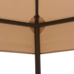 YOUTHUP Chapiteau Tente De Jardin Hexagonal Beige 323 X 265 Cm -Pergola Soldes 51853597 3