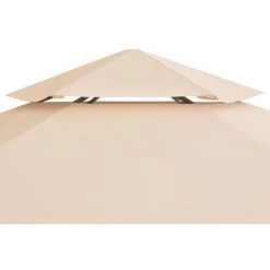 YOUTHUP Chapiteau Tente De Jardin Hexagonal Beige 323 X 265 Cm -Pergola Soldes 51853597 5