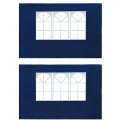 YOUTHUP Paroi De Tente De Réception 2 Pcs Avec Fenêtre PE Bleu