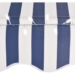 YOUTHUP Auvent Manuel Rétractable Avec LED 200 Cm Bleu Et Blanc - Multicolore 11 YOUTHUP Auvent Manuel Rétractable Avec LED 200 Cm Bleu Et Blanc - Multicolore -Pergola Soldes 51858582 5