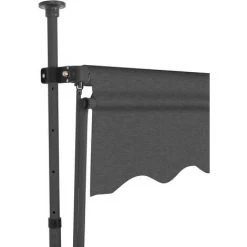 YOUTHUP Auvent Manuel Rétractable Avec LED 150 Cm Anthracite - Gris -Pergola Soldes 51858590 4