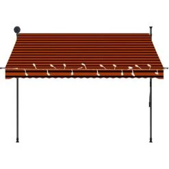 YOUTHUP Auvent Manuel Rétractable Avec LED 250 Cm Orange Et Marron - Multicolore 10 YOUTHUP Auvent Manuel Rétractable Avec LED 250 Cm Orange Et Marron - Multicolore -Pergola Soldes 51858598 4