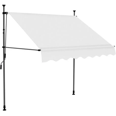 YOUTHUP Auvent Manuel Rétractable Avec LED 150 Cm Crème - Crème 4 YOUTHUP Auvent Manuel Rétractable Avec LED 150 Cm Crème - Crème – Image 2