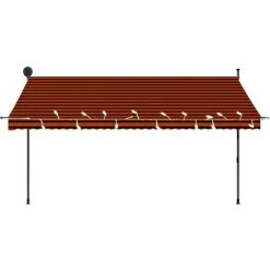 YOUTHUP Auvent Manuel Rétractable Avec LED 250 Cm Orange Et Marron - Multicolore 10 YOUTHUP Auvent Manuel Rétractable Avec LED 250 Cm Orange Et Marron - Multicolore -Pergola Soldes 51858602 4