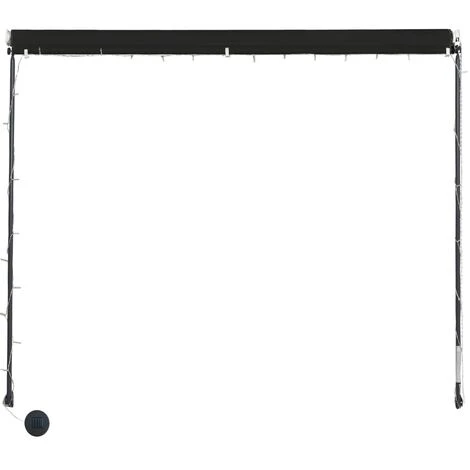 YOUTHUP Auvent Rétractable Avec LED 400x150 Cm Anthracite - Gris 7 YOUTHUP Auvent Rétractable Avec LED 400x150 Cm Anthracite - Gris – Image 5