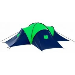 YOUTHUP Tente De Camping 9 Personnes Bleu Et Vert - Multicolore -Pergola Soldes 51870233 3