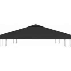YOUTHUP Toile De Toit De Belvédère 2 Niveaux 310 G/m² 3x3 M Noir - Noir 9 YOUTHUP Toile De Toit De Belvédère 2 Niveaux 310 G/m² 3x3 M Noir - Noir -Pergola Soldes 51885637 3