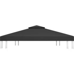 YOUTHUP Toile De Toit De Belvédère 2 Niveaux 310 G/m² 4x3 M Noir - Noir 9 YOUTHUP Toile De Toit De Belvédère 2 Niveaux 310 G/m² 4x3 M Noir - Noir -Pergola Soldes 51885642 3