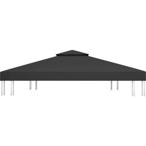 YOUTHUP Toile De Toit De Belvédère 2 Niveaux 310 G/m² 4x3 M Noir - Noir 5 YOUTHUP Toile De Toit De Belvédère 2 Niveaux 310 G/m² 4x3 M Noir - Noir – Image 3