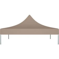 YOUTHUP Toit De Tente De Réception 3x3 M Taupe 270 G/m² - Taupe -Pergola Soldes 51886305 3