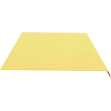 YOUTHUP Tissu De Remplacement Pour Auvent Jaune Et Blanc 6x3,5 M 6 YOUTHUP Tissu De Remplacement Pour Auvent Jaune Et Blanc 6x3,5 M – Image 4