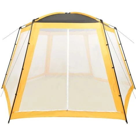 YOUTHUP Tente De Piscine Tissu 500x433x250 Cm Jaune 4 YOUTHUP Tente De Piscine Tissu 500x433x250 Cm Jaune – Image 2
