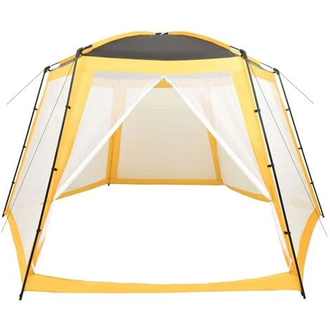 YOUTHUP Tente De Piscine Tissu 500x433x250 Cm Jaune 5 YOUTHUP Tente De Piscine Tissu 500x433x250 Cm Jaune – Image 3