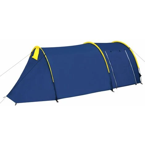 YOUTHUP Tente De Camping Pour 4 Personnes Bleu Marine/jaune 3 YOUTHUP Tente De Camping Pour 4 Personnes Bleu Marine/jaune