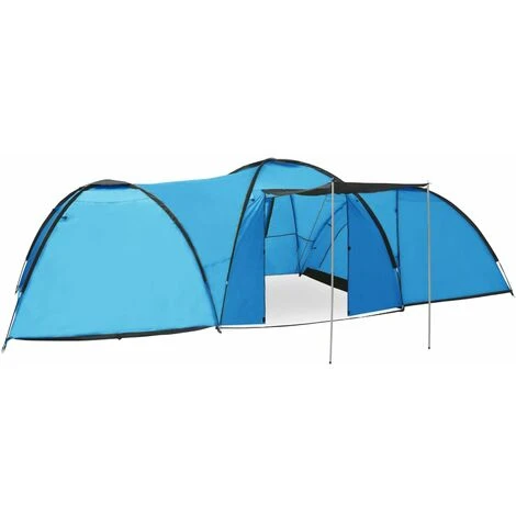 YOUTHUP Tente Igloo De Camping 650x240x190 Cm 8 Personnes Bleu 3 YOUTHUP Tente Igloo De Camping 650x240x190 Cm 8 Personnes Bleu
