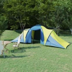 YOUTHUP Tente De Camping 6 Personnes Bleu Et Jaune