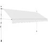 Topdeal Auvent Manuel Rétractable 350 Cm Crème -Pergola Soldes 52082317 1