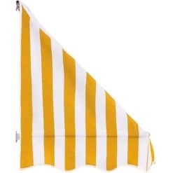 Topdeal Auvent De Bistro 350x120 Cm Orange Et Blanc -Pergola Soldes 52082322 5