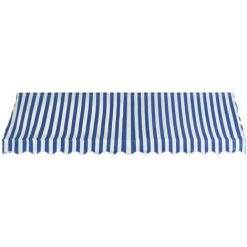 Topdeal Auvent De Bistro 350x120 Cm Bleu Et Blanc 10 Topdeal Auvent De Bistro 350x120 Cm Bleu Et Blanc -Pergola Soldes 52082325 4