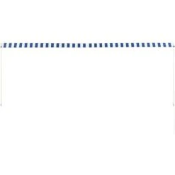 Topdeal Auvent Rétractable 350x150 Cm Bleu Et Blanc 11 Topdeal Auvent Rétractable 350x150 Cm Bleu Et Blanc -Pergola Soldes 52082330 5