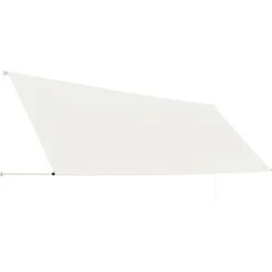 Topdeal Auvent Rétractable 400x150 Cm Crème -Pergola Soldes 52082354 4