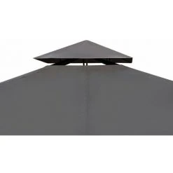 Topdeal Tonnelle Avec Toit 3x3 M Gris Foncé 9 Topdeal Tonnelle Avec Toit 3x3 M Gris Foncé -Pergola Soldes 52090423 3