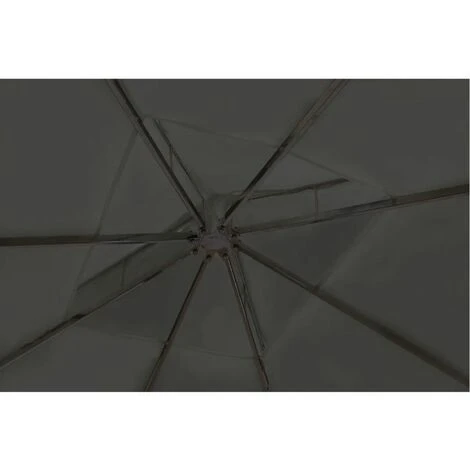 Topdeal Tonnelle Avec Toit 3x3 M Gris Foncé 6 Topdeal Tonnelle Avec Toit 3x3 M Gris Foncé – Image 4