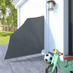 Topdeal Auvent Latéral Pliable De Balcon Gris 140x140 Cm -Pergola Soldes 52090473 4