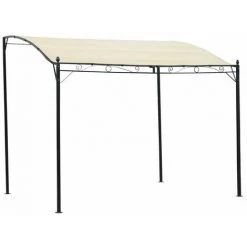 Topdeal Chapiteau Tissu Blanc Crème -Pergola Soldes 52090846 2