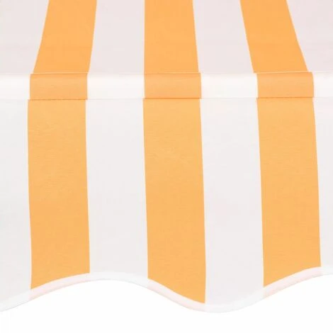 Topdeal Auvent Rétractable Manuel 400 Cm Rayures Oranges Et Blanches 6 Topdeal Auvent Rétractable Manuel 400 Cm Rayures Oranges Et Blanches – Image 4
