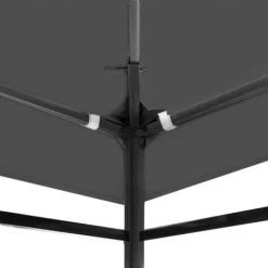 Topdeal Toile Supérieure De Belvédère 310 G / M² 4 X 3 M Gris -Pergola Soldes 52091238 5