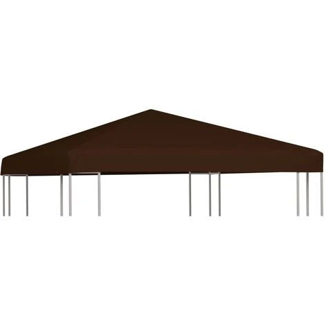 Topdeal Toile Supérieure De Gazebo 310 G/m² 3x3 M Marron 3 Topdeal Toile Supérieure De Gazebo 310 G/m² 3x3 M Marron