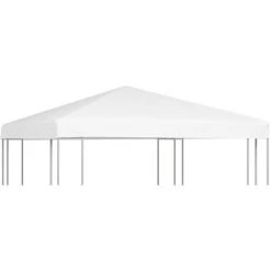 Topdeal Toile De Toit De Belvédère 270 G/m² 3x3 M Blanc FF312080_FR -Pergola Soldes 52099987 5