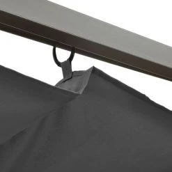 Topdeal Pergola Avec Toit Rétractable Anthracite 3x3 M Acier 180 G/m² FF312226_FR -Pergola Soldes 52100021 5