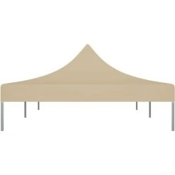 Topdeal Toit De Tente De Réception 6x3 M Beige 270 G/m² FF315327_FR -Pergola Soldes 52100800 3
