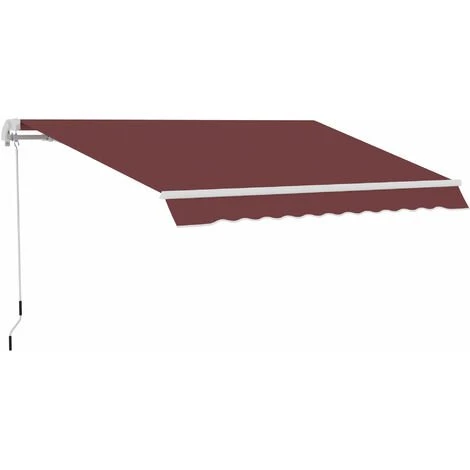 Outsunny Store Banne Manuel Rétractable Aluminium Polyester Imperméabilisé 3,5L X 2,5l M Bordeaux - Rouge 3 Outsunny Store Banne Manuel Rétractable Aluminium Polyester Imperméabilisé 3,5L X 2,5l M Bordeaux - Rouge