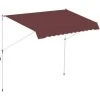 Outsunny Store Banne Manuel Rétractable 3L X 1,5l M Inclinaison Et Hauteur Réglable Installation Rapide Métal Alu Polyester Anti-UV Bordeaux - Rouge -Pergola Soldes 52476541 1