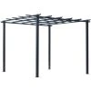 Outsunny Pergola Autoportante Style Contemporain - Toit Terrasse à Décorer - Dim. 3L X 3l X 2,3H M - Métal époxy Anticorrosion Noir - Noir -Pergola Soldes 52476557 1
