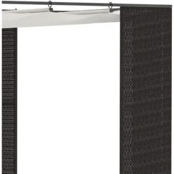 Outsunny Pergola Rétractable Style Colonial Dim. 2,98L X 2,98l X 2H M Métal époxy Anticorrosion Résine Tressée Noire Toile Polyester Haute Densité 180 G/m² Crème - Noir -Pergola Soldes 52476673 5