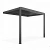 OVIALA Tonnelle Bioclimatique Adossée Aluminium 3 X 3 X 2.5 M - Gris -Pergola Soldes 52531802 1