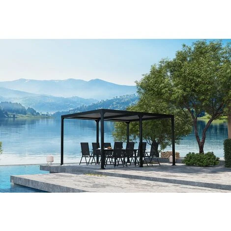 CONCEPT-USINE Pergola Bioclimatique 3x4 M MILOS - Gris 4 CONCEPT-USINE Pergola Bioclimatique 3x4 M MILOS - Gris – Image 2