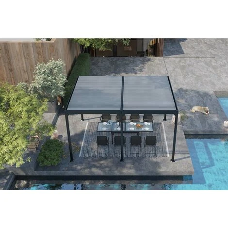 CONCEPT-USINE Pergola Bioclimatique 3x4 M MILOS - Gris 5 CONCEPT-USINE Pergola Bioclimatique 3x4 M MILOS - Gris – Image 3