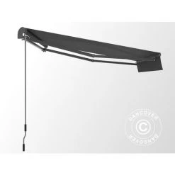 DANCOVER Store Banne Avec Manivelle, 2,95x2,5m, Gris/Cadre Gris - Gris -Pergola Soldes 52664631 2