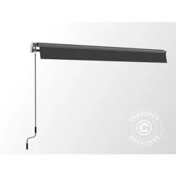 DANCOVER Store Banne Avec Manivelle, 2,95x2,5m, Gris/Cadre Gris - Gris -Pergola Soldes 52664631 3