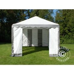 DANCOVER Tente De Réception PLUS 4x6m PE, Gris/Blanc - Blanc / Gris -Pergola Soldes 52664750 5