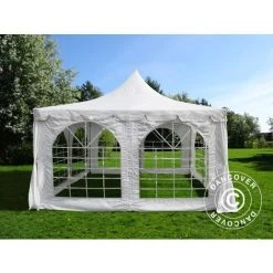 DANCOVER Tente De Réception Pagoda 4x4m, Blanc - Blanc