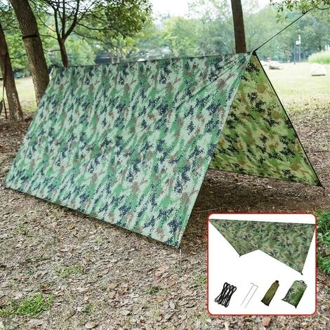 Kartokner Camping Bâche Anti-Pluie Rain Tarp Imperméable Tarp Rain Fly Toile De Tente Avec Sac De Rangement Pour Extérieur Camping Randonnée 6 Kartokner Camping Bâche Anti-Pluie Rain Tarp Imperméable Tarp Rain Fly Toile De Tente Avec Sac De Rangement Pour Extérieur Camping Randonnée – Image 4