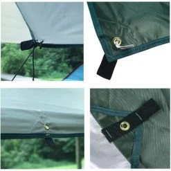 Kartokner Tarp Bâche De Tente Camping Imperméable Tapis De Sol Parasol Couverture Abri Protection UV Anti-Pluie Pour Hamac Camping En Plein Air -Pergola Soldes 52827516 5