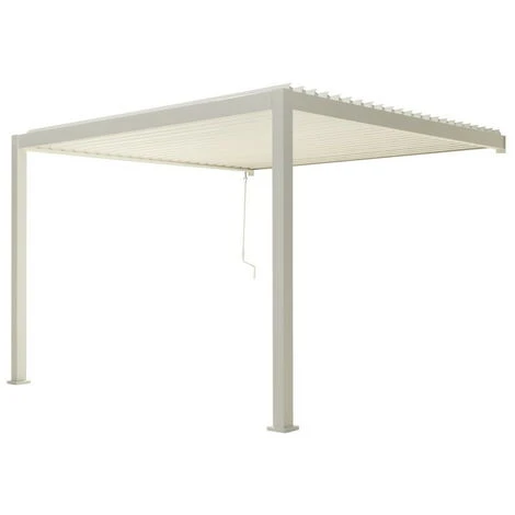 Chalet & Jardin Pergola Bioclimatique Adossée Ombréa® 3 X 3,6 M - Blanc 3 Chalet & Jardin Pergola Bioclimatique Adossée Ombréa® 3 X 3,6 M - Blanc