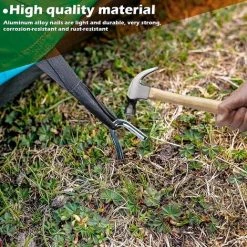 Piquets De Tente En Aluminium,Triomphe16 Pièces Clous De Tente De Camping Aluminium, Camping Piquet De Tente Aluminium,IdéAl Pour Le Jardinage, Le Camping, La PêChe Et Les Tentes -Pergola Soldes 53244423 4